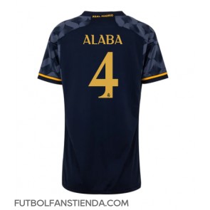 Real Madrid David Alaba #4 Segunda Equipación Mujer 2023-24 Manga Corta
